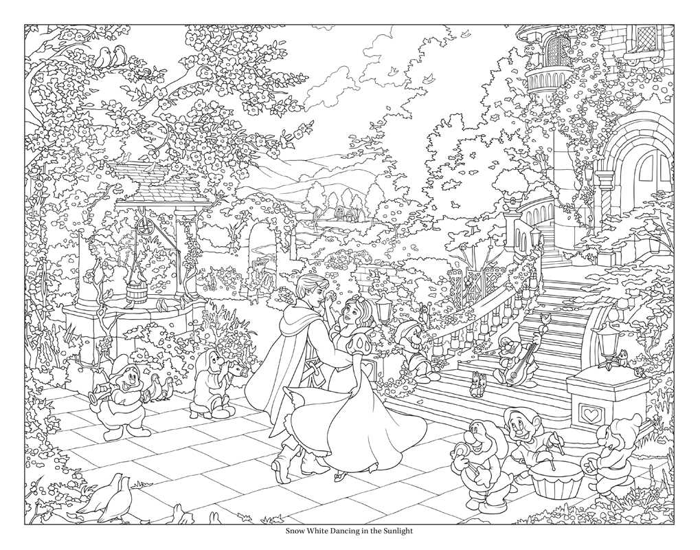 Simon & Schuster - Disney Dreams Collection Thomas Kinkade Studios Disney Princess Coloring Poster by Thomas Kinkade