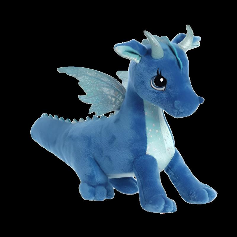 12" Indigo DRAGON - #shop_name AuroraPlush