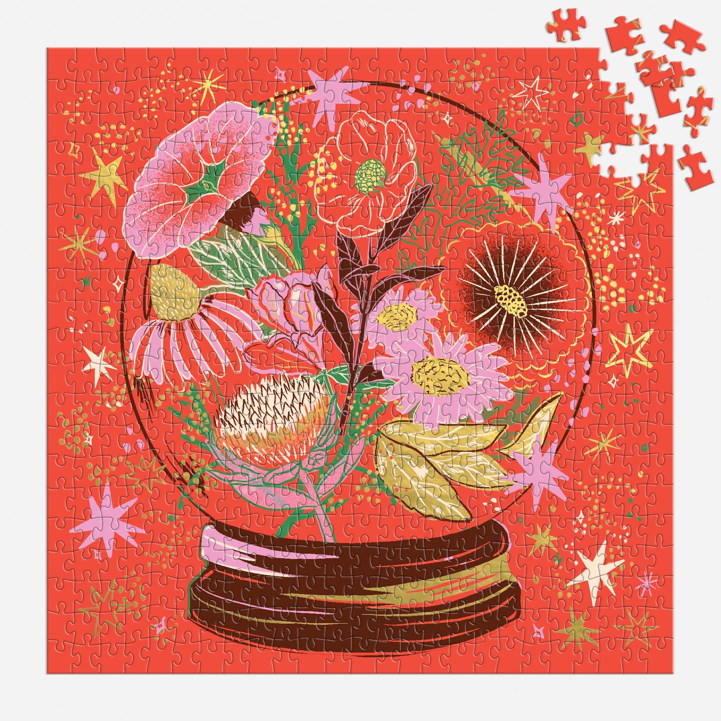 Chronicle Books - Flower Gazing 500 Piece Foil Puzzle