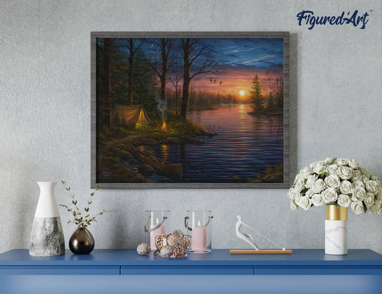 Figured'Art - Paint by numbers - Camping and Lake