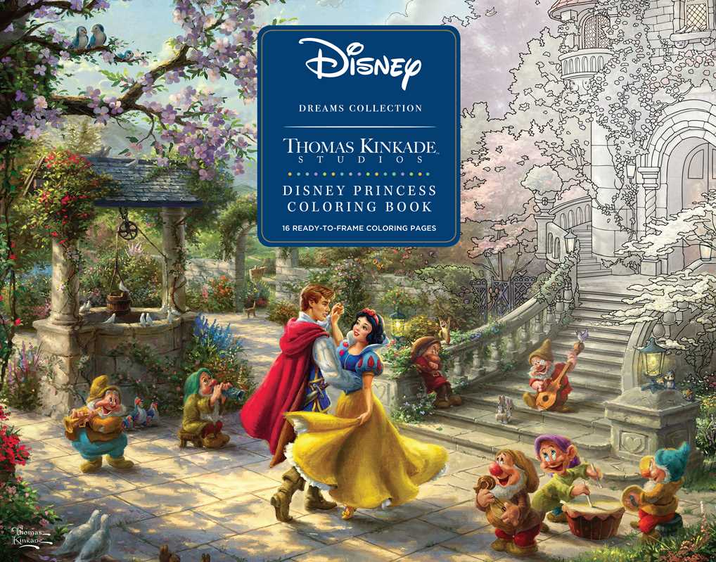 Simon & Schuster - Disney Dreams Collection Thomas Kinkade Studios Disney Princess Coloring Poster by Thomas Kinkade