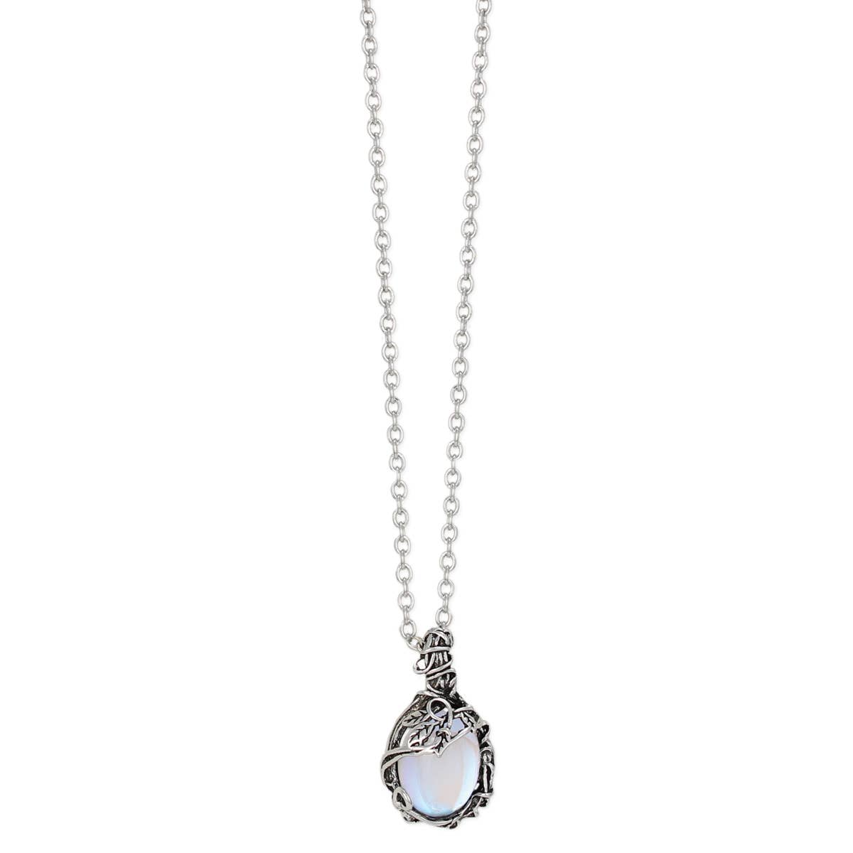 ZAD - Dreamy Drop Silver Stone Ivy Necklace