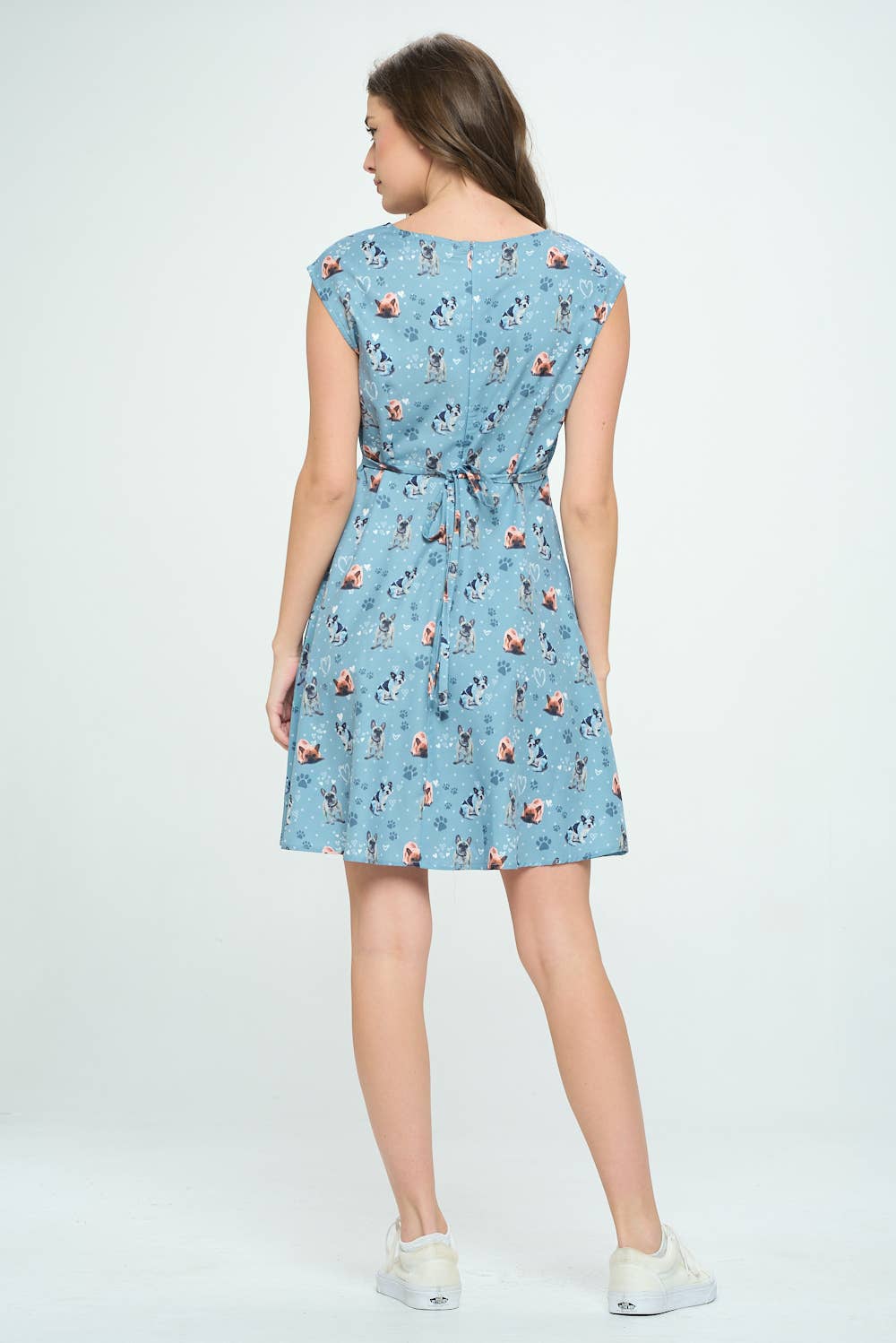 PUGS AND PAWS PRINT DRESS