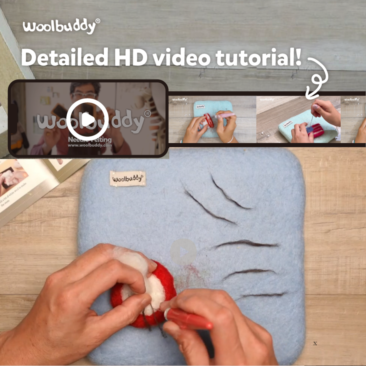 Woolbuddy - Needle Felting Mushroom Kit