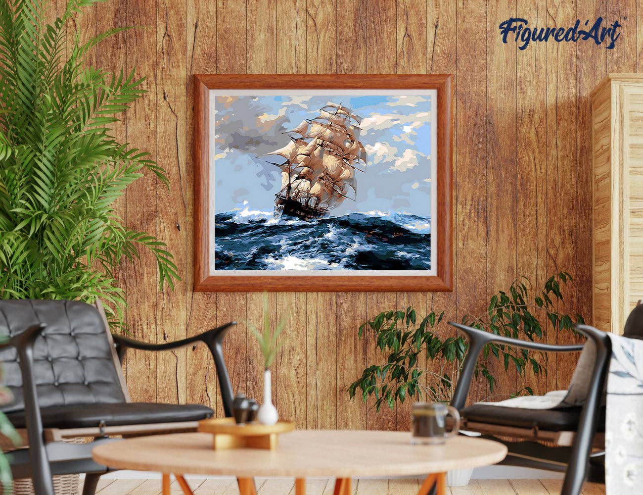 Figured'Art - Paint by numbers - Sailboat and Storm