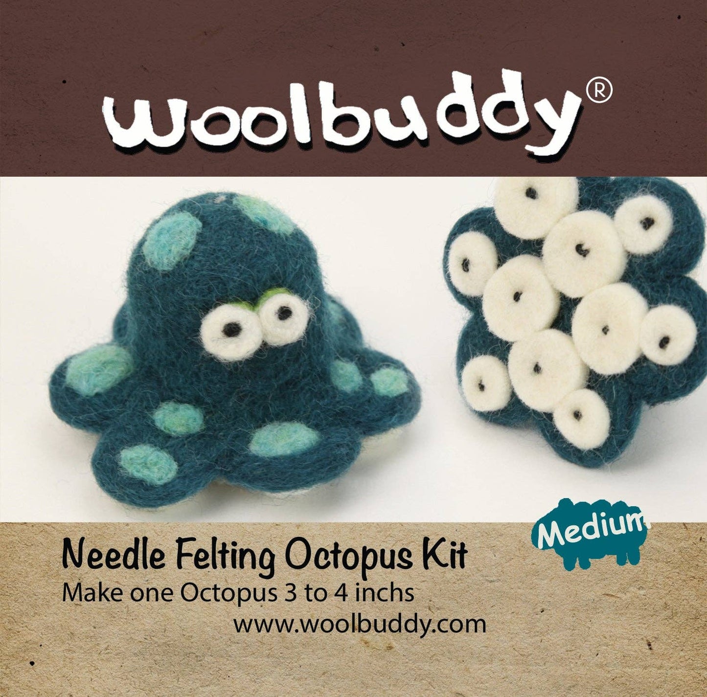 Woolbuddy - Needle Felting Octopus Kit