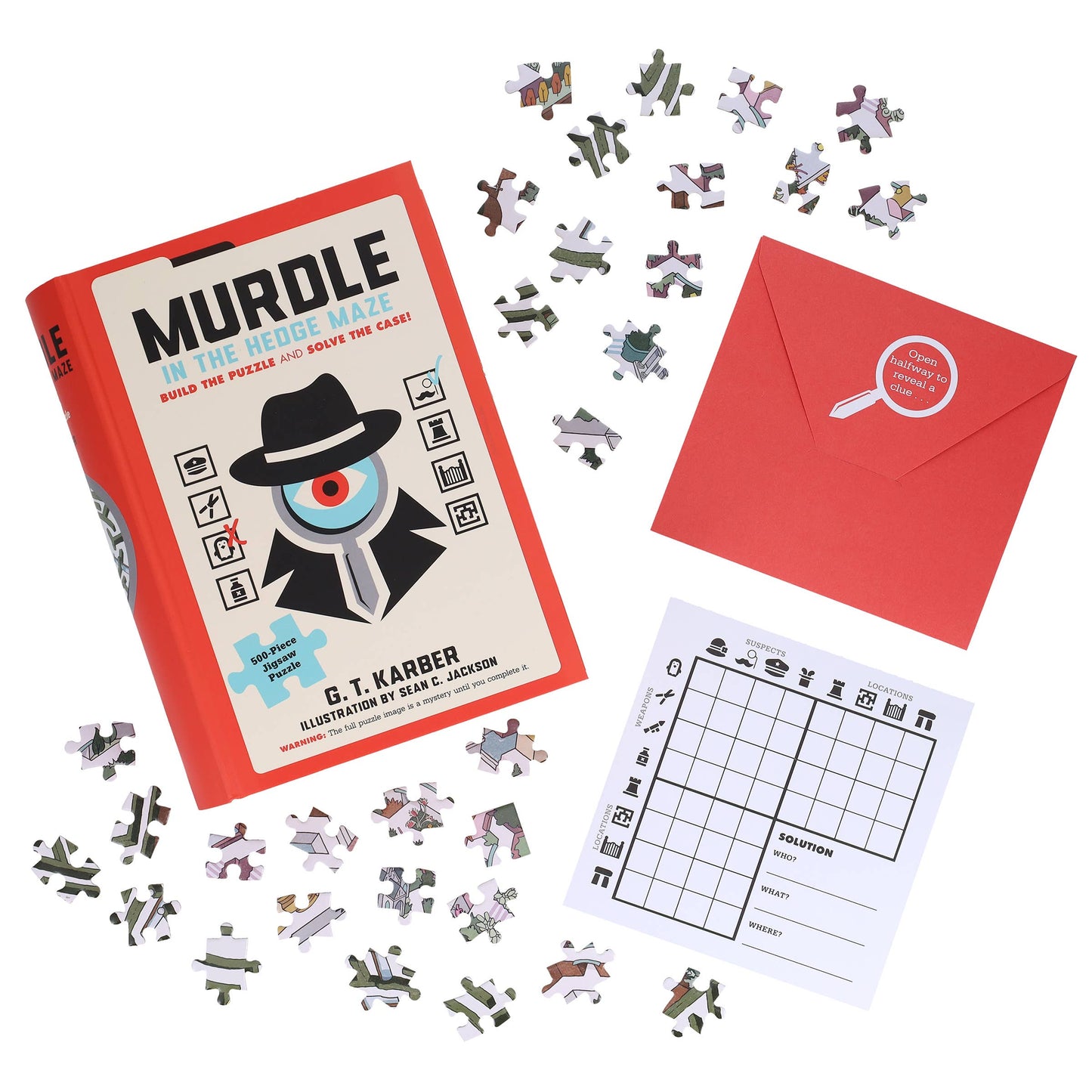 Chronicle Books - Murdle in the Hedge Maze 500-Piece Jigsaw Puzzle