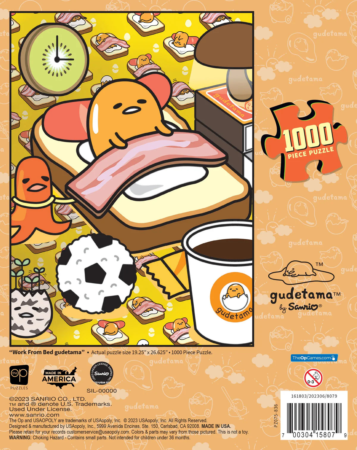 Work from bed Gudetama 1000 piece puzzle