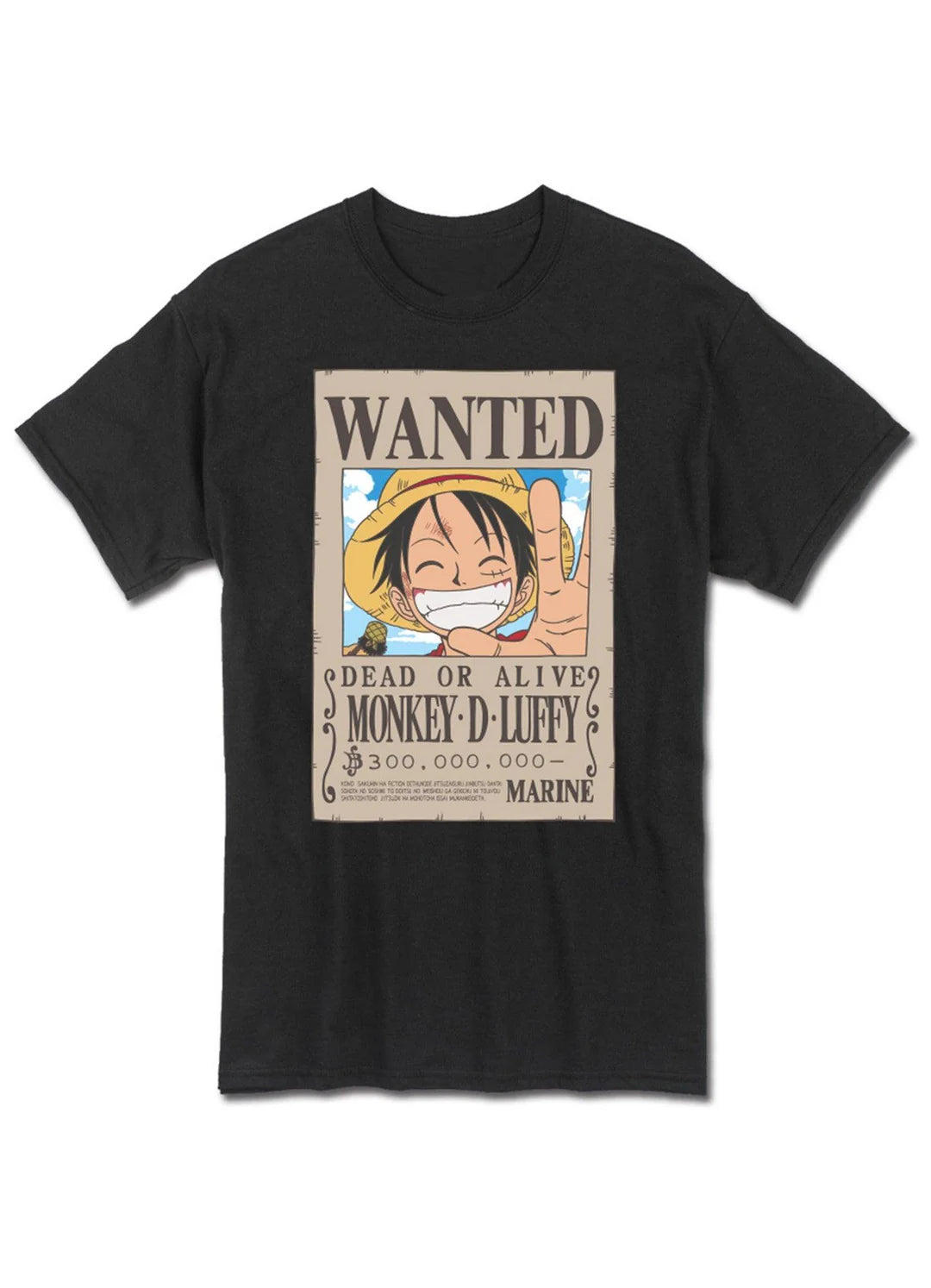 Monkey D. Luffy Wanted Dead Or Alive Unisex Tshirt
