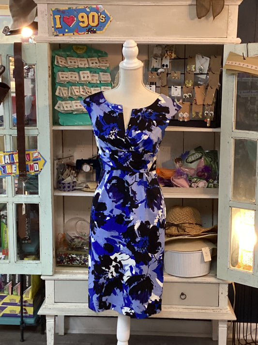 Donna Ricco: Black and Blue Dress Size 4