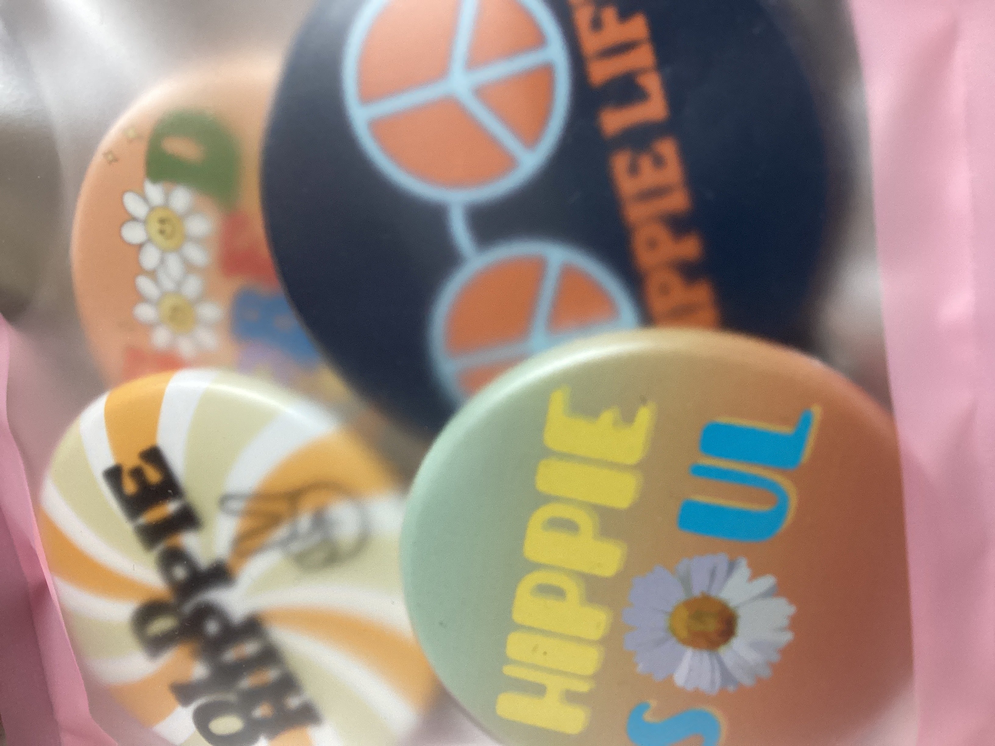 Hippie Four-Button Pack 1.75" Buttons