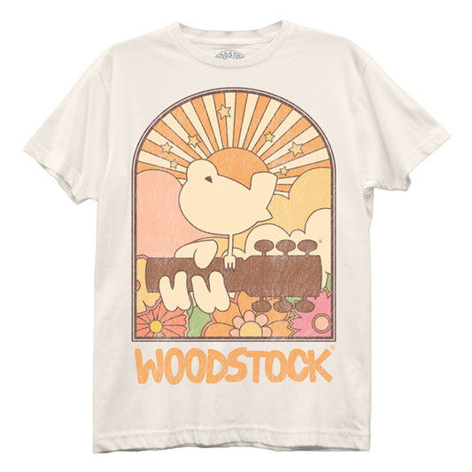 Woodstock Sunrise Bird Logo Juniors T-Shirt