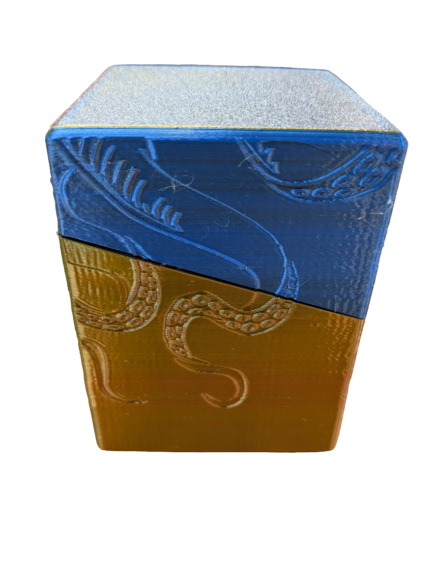 Deck Box 3D Printed with Tentacle Print