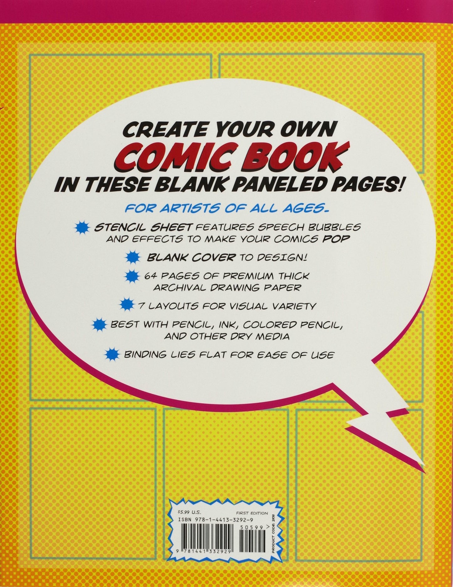 Blank Comic Book (Stencil included) - #shop_name Peter Pauper PressGifts