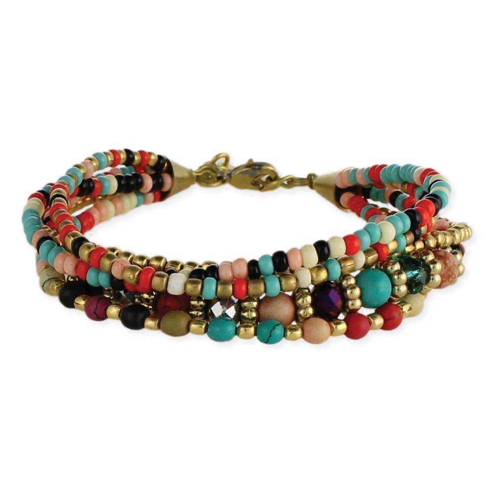 Bohemian Multi Beaded Bracelet - #shop_name ZADGifts