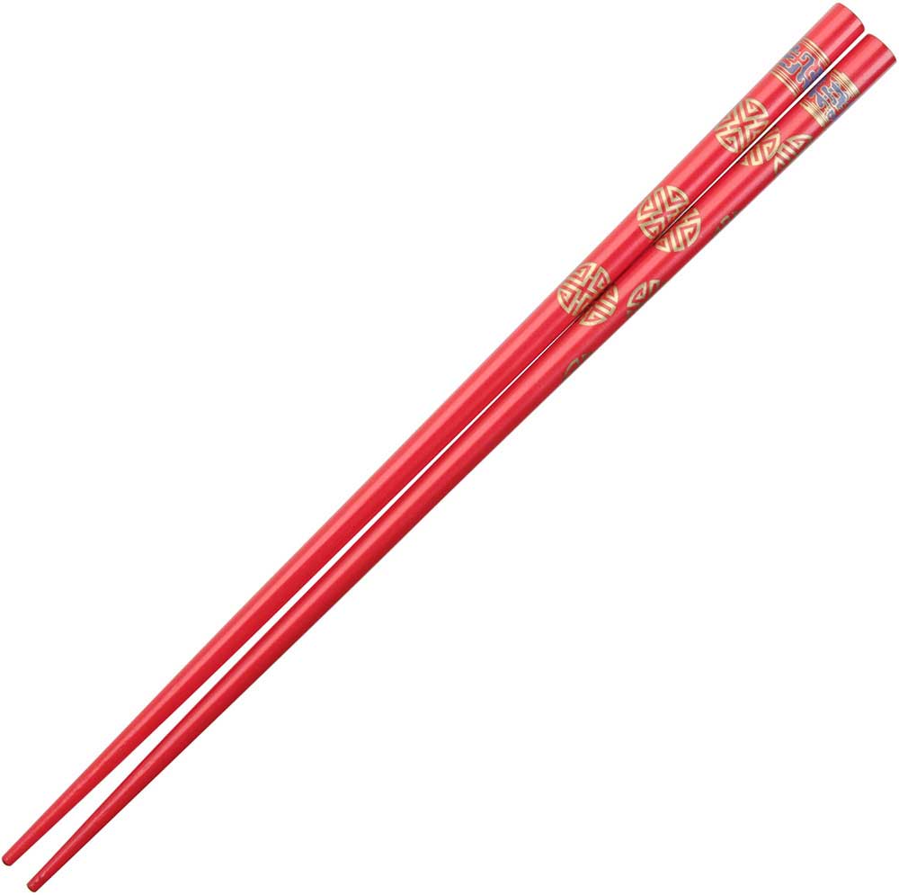 Chinese Gold Symbols on Red Chopsticks - #shop_name Wholesale ChopsticksKitchen