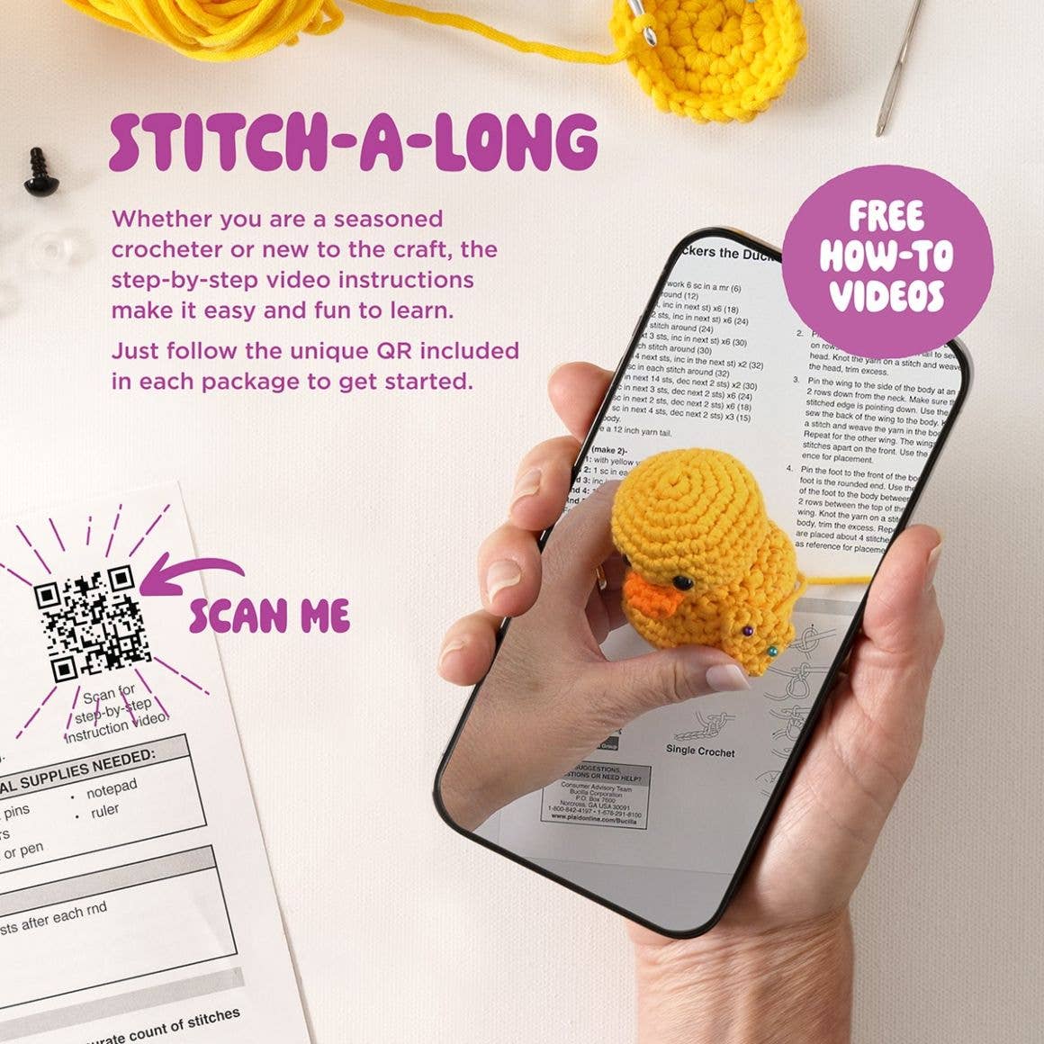 Plaid Crafts - Bucilla Amigurumi Crochet Kit - Sherry the Cupcake