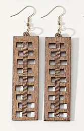 Wooden Dangle Earrings