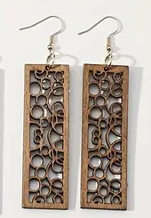 Wooden Dangle Earrings
