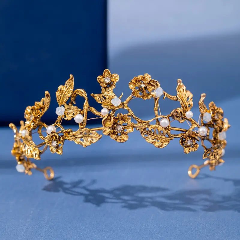 Exquisite Baroque Crown with Leaves - #shop_name TMCosplay
