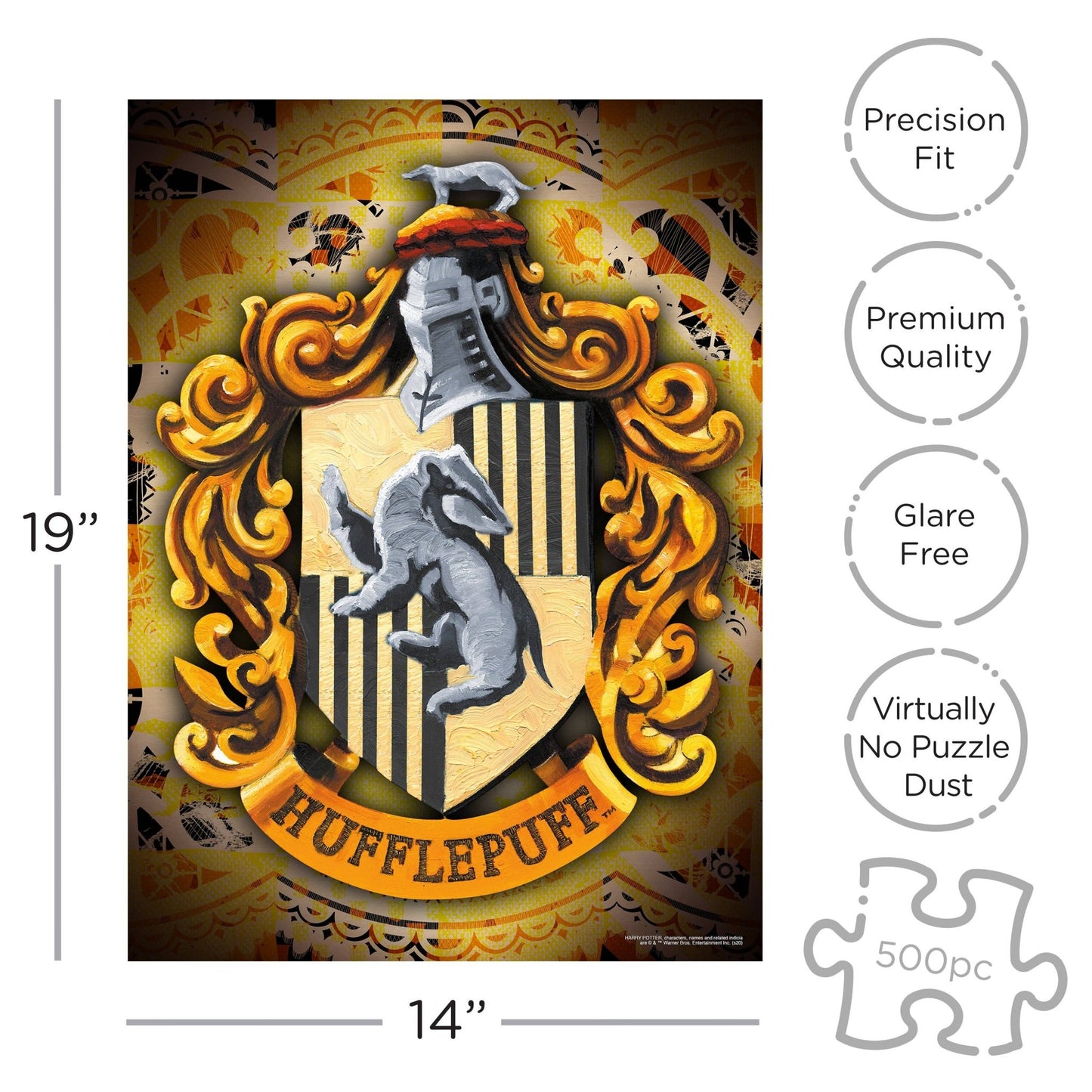 Harry Potter Hufflepuff 500 Piece Jigsaw Puzzle - #shop_name AQUARIUS, GAMAGO, ICUP, & ROCK SAWS by NMR Brandspuzzles