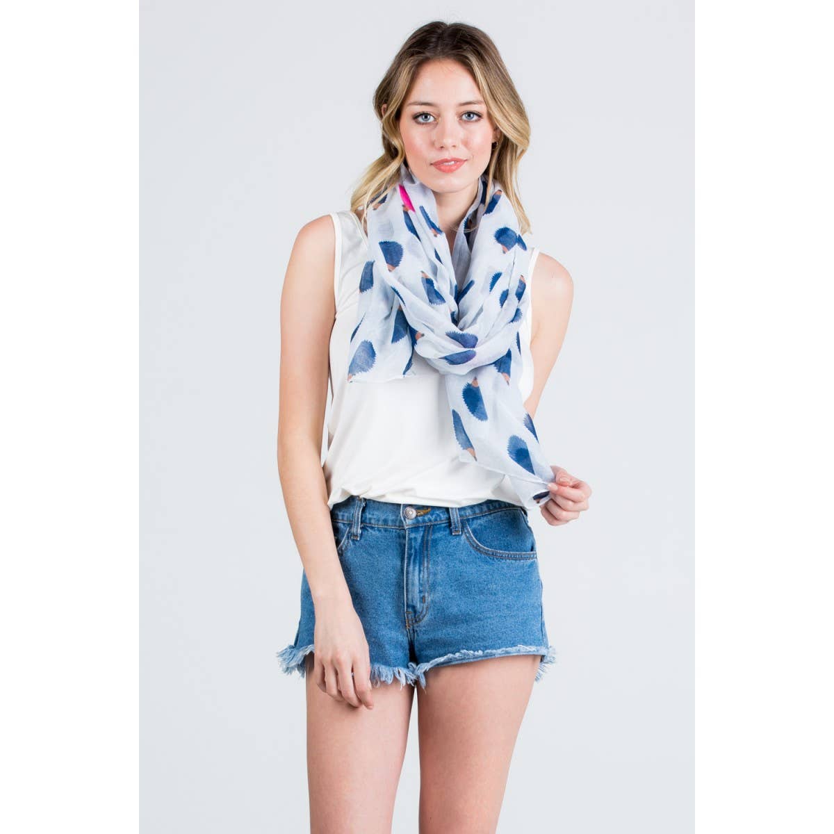 Hedgehog Print Scarf - #shop_name LA SoulApparel