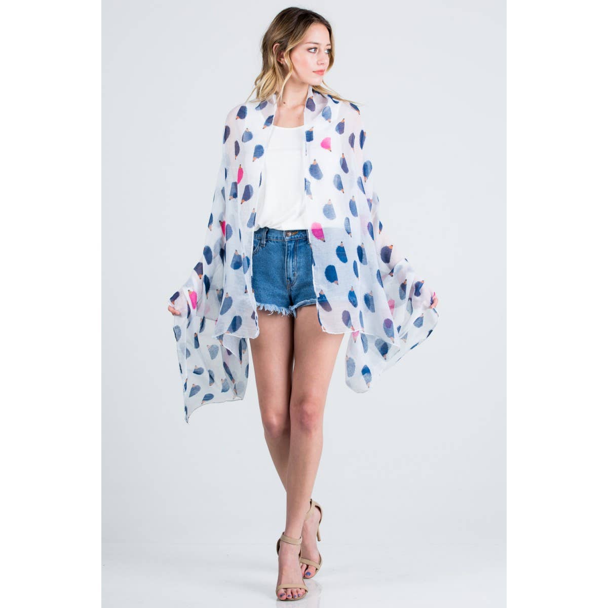Hedgehog Print Scarf - #shop_name LA SoulApparel