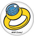 CAPTAIN PLANET WIND RING BUTTON