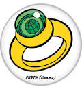 CAPTAIN PLANET EARTH RING BUTTON