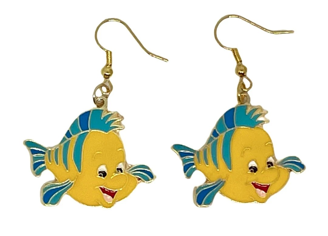 Flounder Fish Inspired Earrings