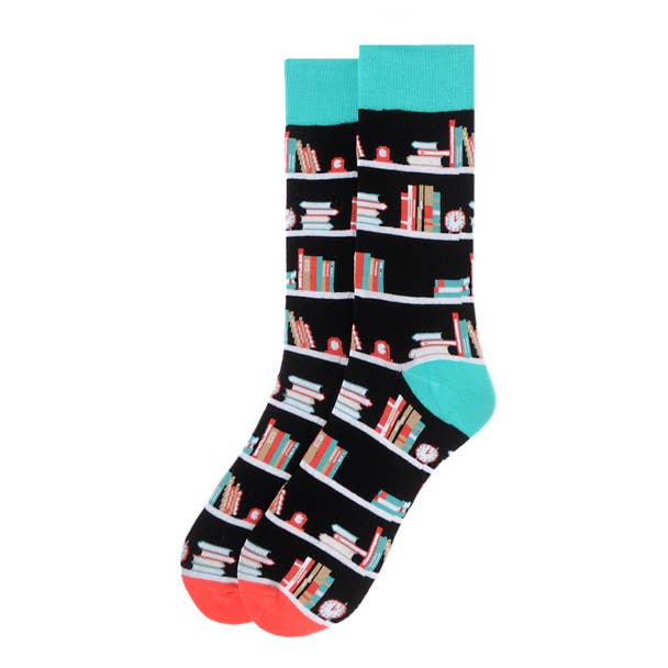 Men's Book Shelves Novelty Socks - #shop_name Selini New York