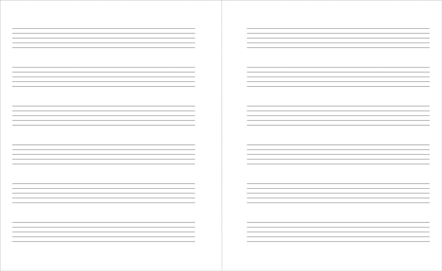 Music Manuscript Notebook (Wide Staff) - #shop_name Peter Pauper PressGifts