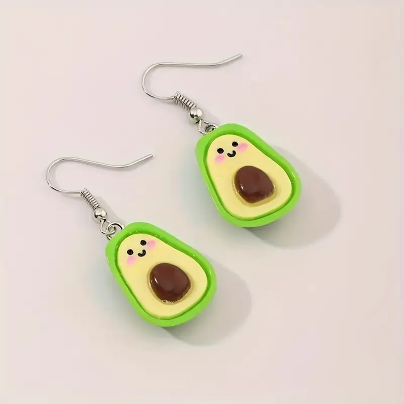 Happy Avocado Halves Earrings