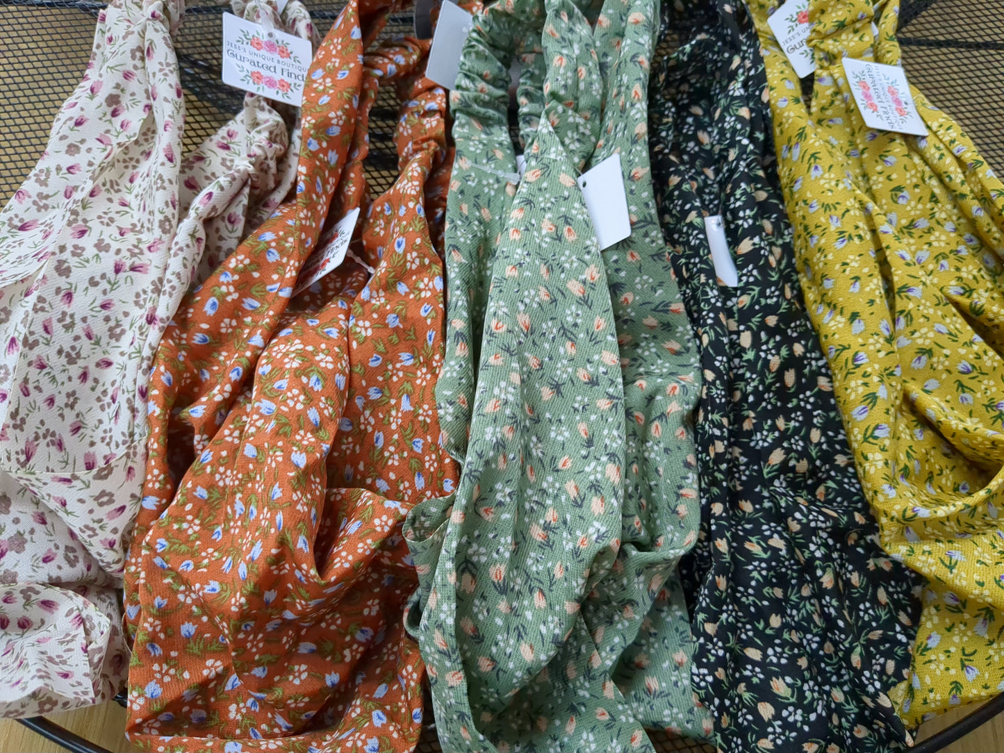 Boho Floral Knotted Bandana