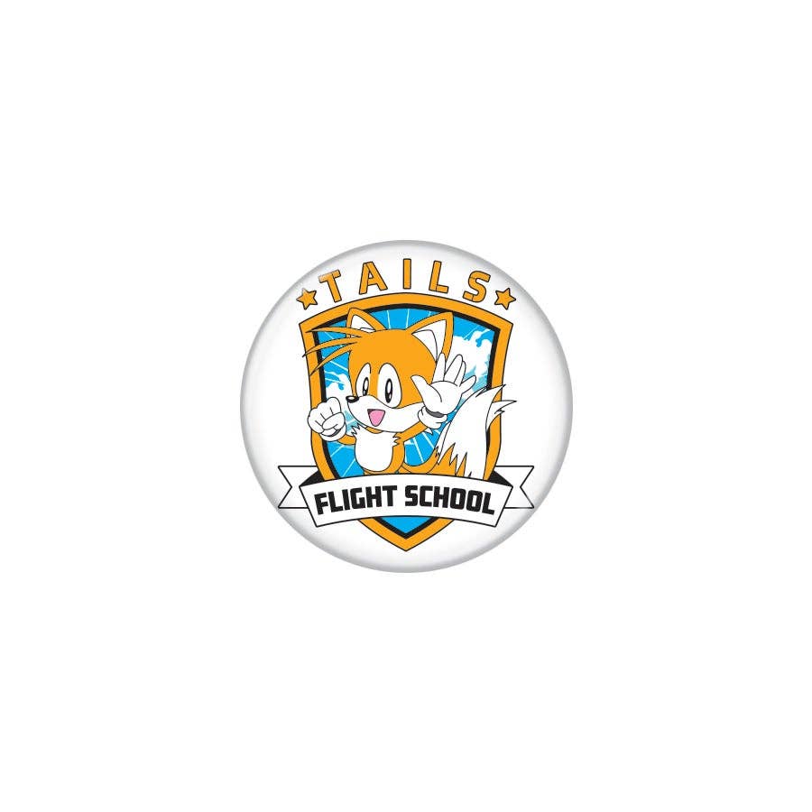 Sonic Tails Flight School Button - #shop_name Ata BoyButtons