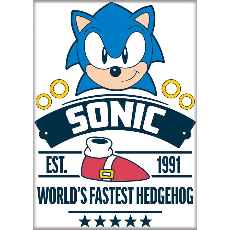 Sonic Worlds Fastest Hedgehog Magnet - #shop_name Ata BoyMagnets