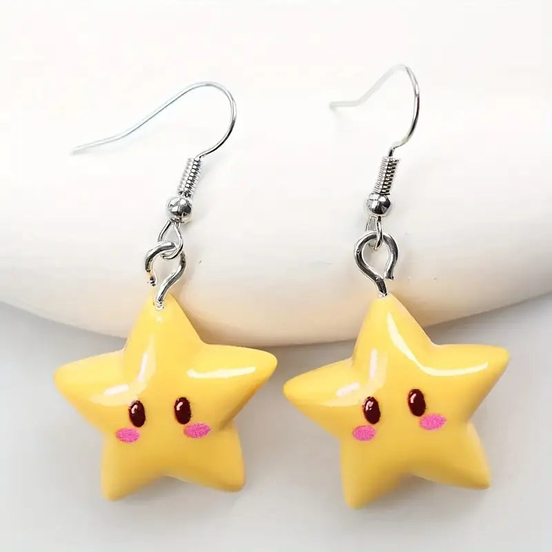 Mario Star Inspired Earrings