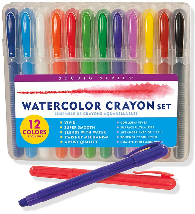 Studio Series Watercolor Crayon Set - #shop_name Peter Pauper PressGifts