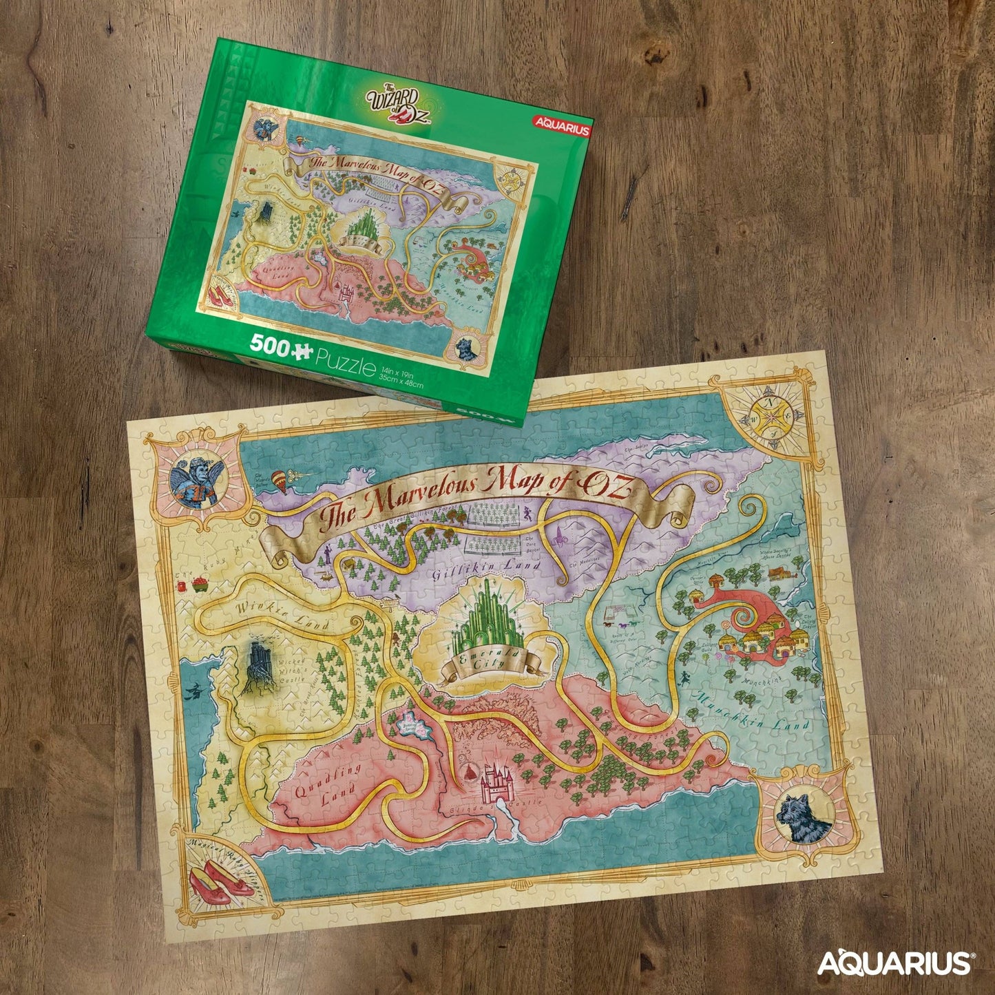 The Wizard Of Oz Map 500 Piece Jigsaw Puzzle - #shop_name AQUARIUS, GAMAGO, ICUP, & ROCK SAWS by NMR BrandsPuzzles