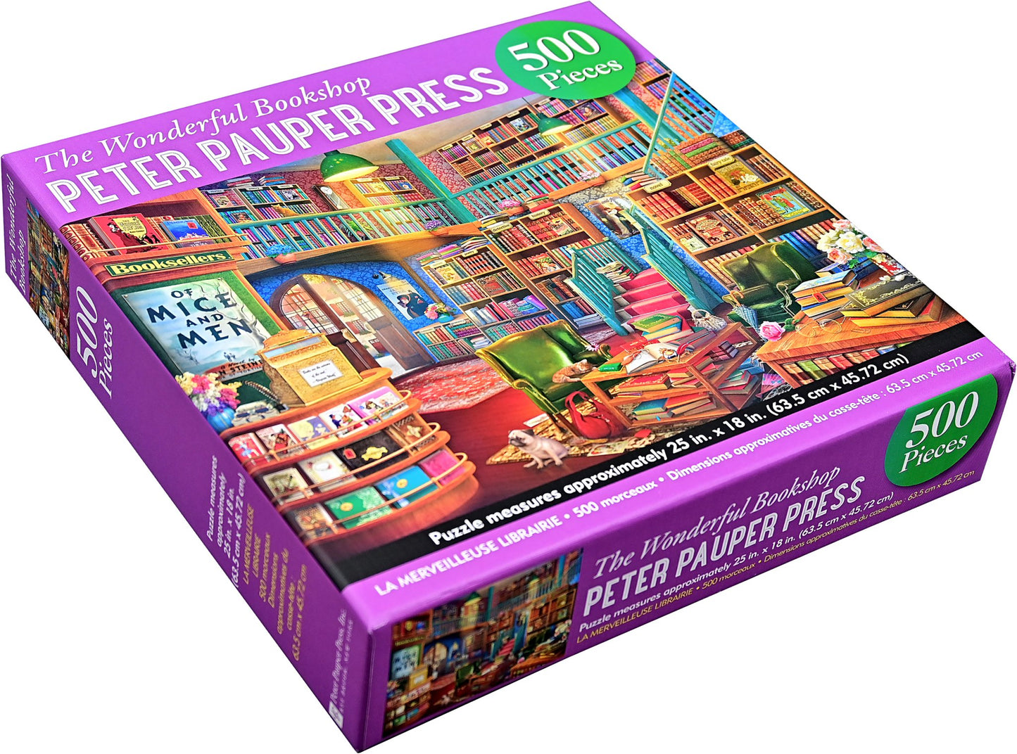 The Wonderful Bookshop 500 Piece Jigsaw Puzzle - #shop_name Peter Pauper PressPuzzles