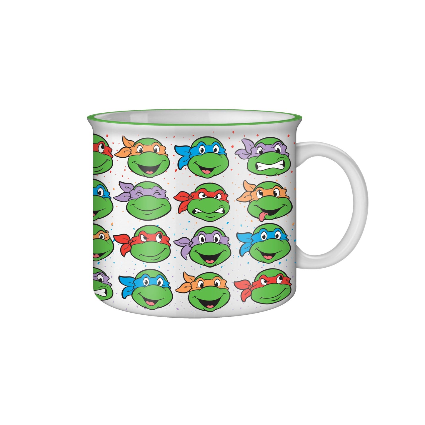 TMNT Multi Face Pattern 20oz Ceramic Camper Mug - #shop_name Silver BuffaloDrinkware