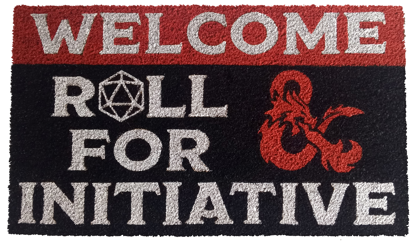 Dungeons and Dragons Doormat  - Welcome - Roll for Initiative