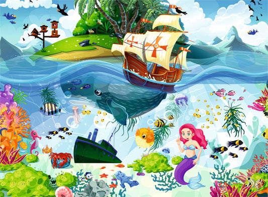 Mermaid Island 500 Pieces Jigsaw Puzzles