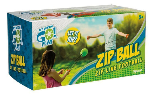 Toysmith Get Outside Go Zip Ball, Multi, 12 Inch