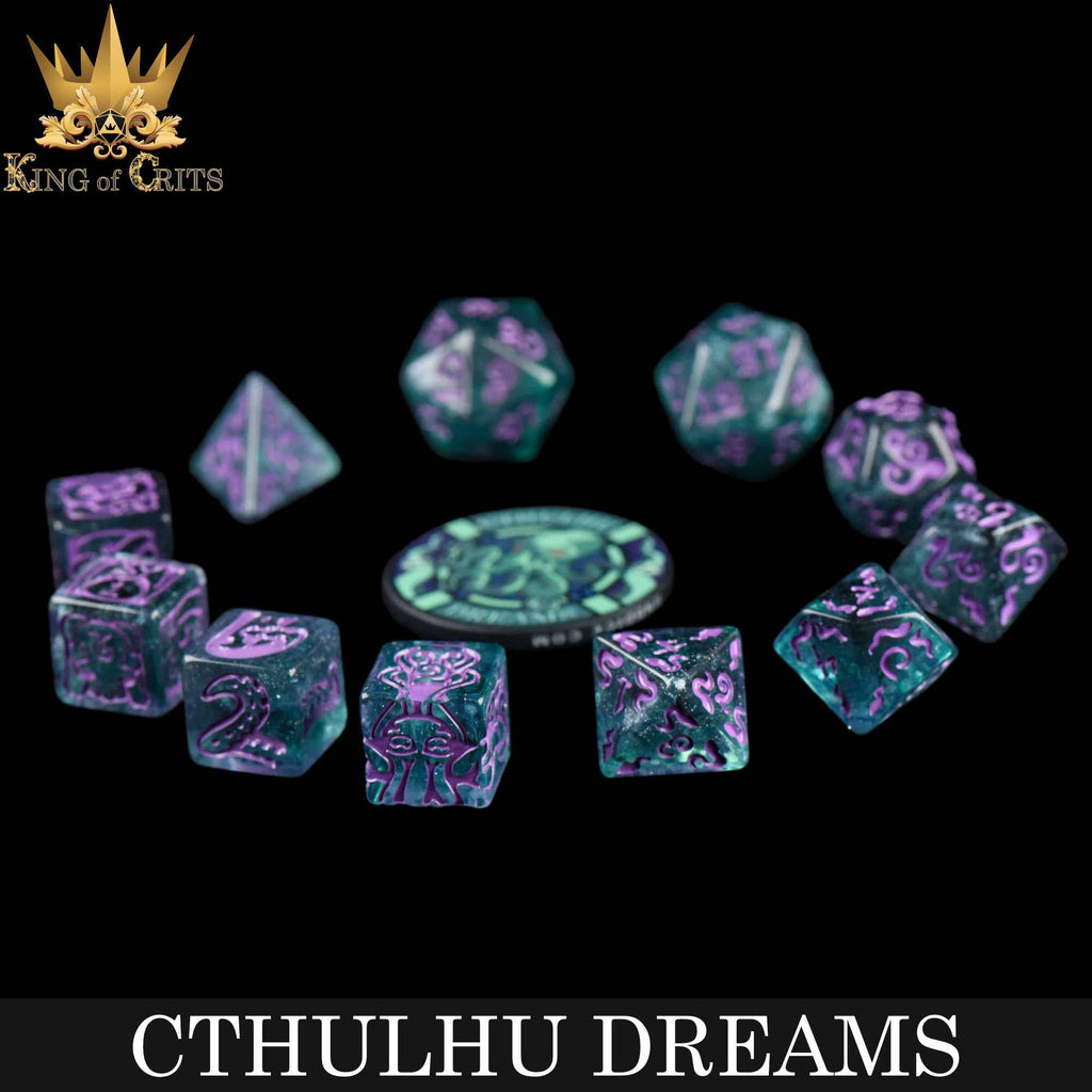 DNDDICE.COM - Cthulhu Dreams - 11 Dice Set