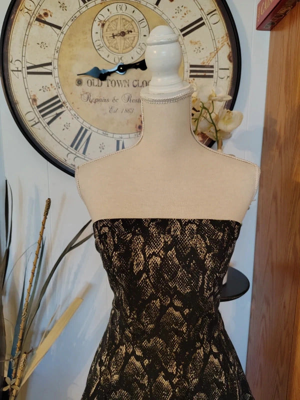 Express Strapless Snake Print Fit & Flare Dress | Size 2