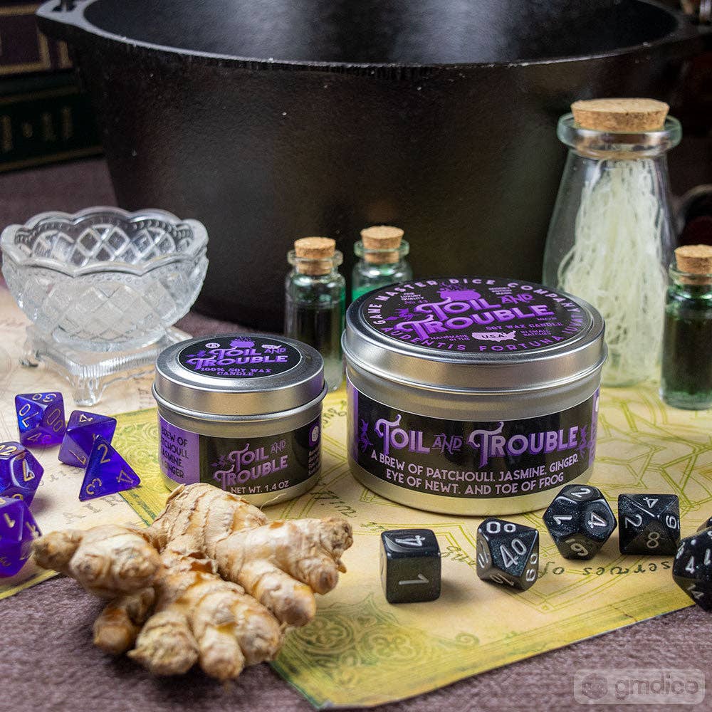 Game Master Dice - Toil and Trouble Candle