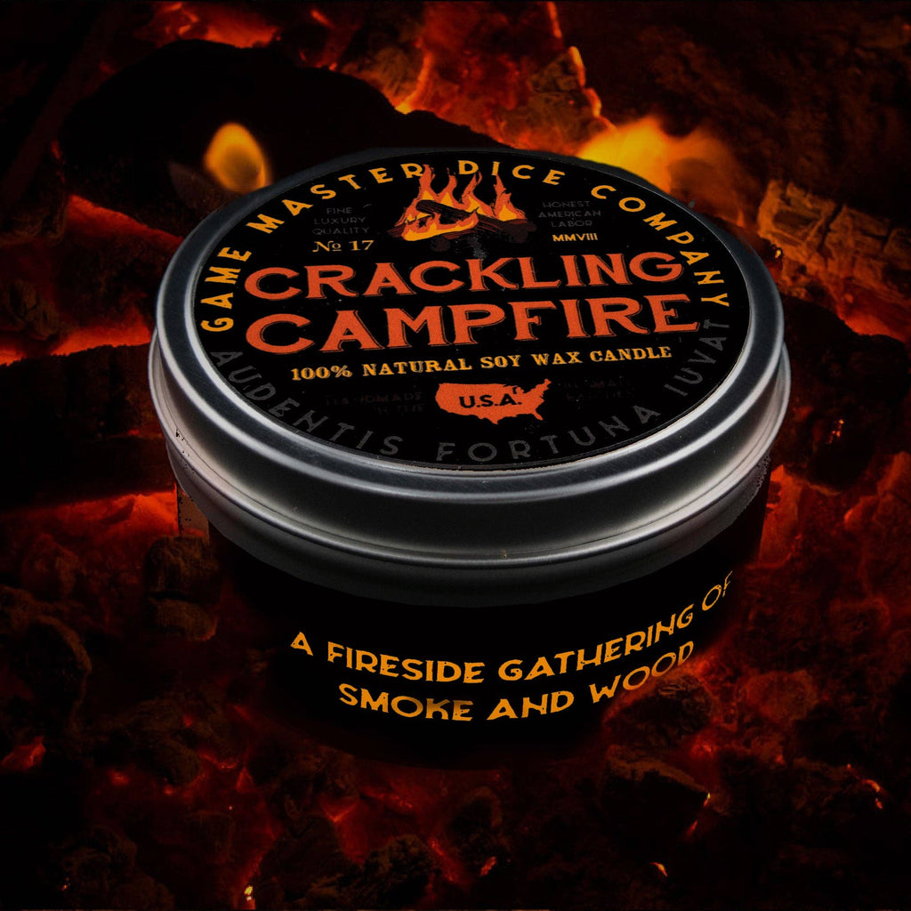Game Master Dice - Crackling Campfire Gaming Candle