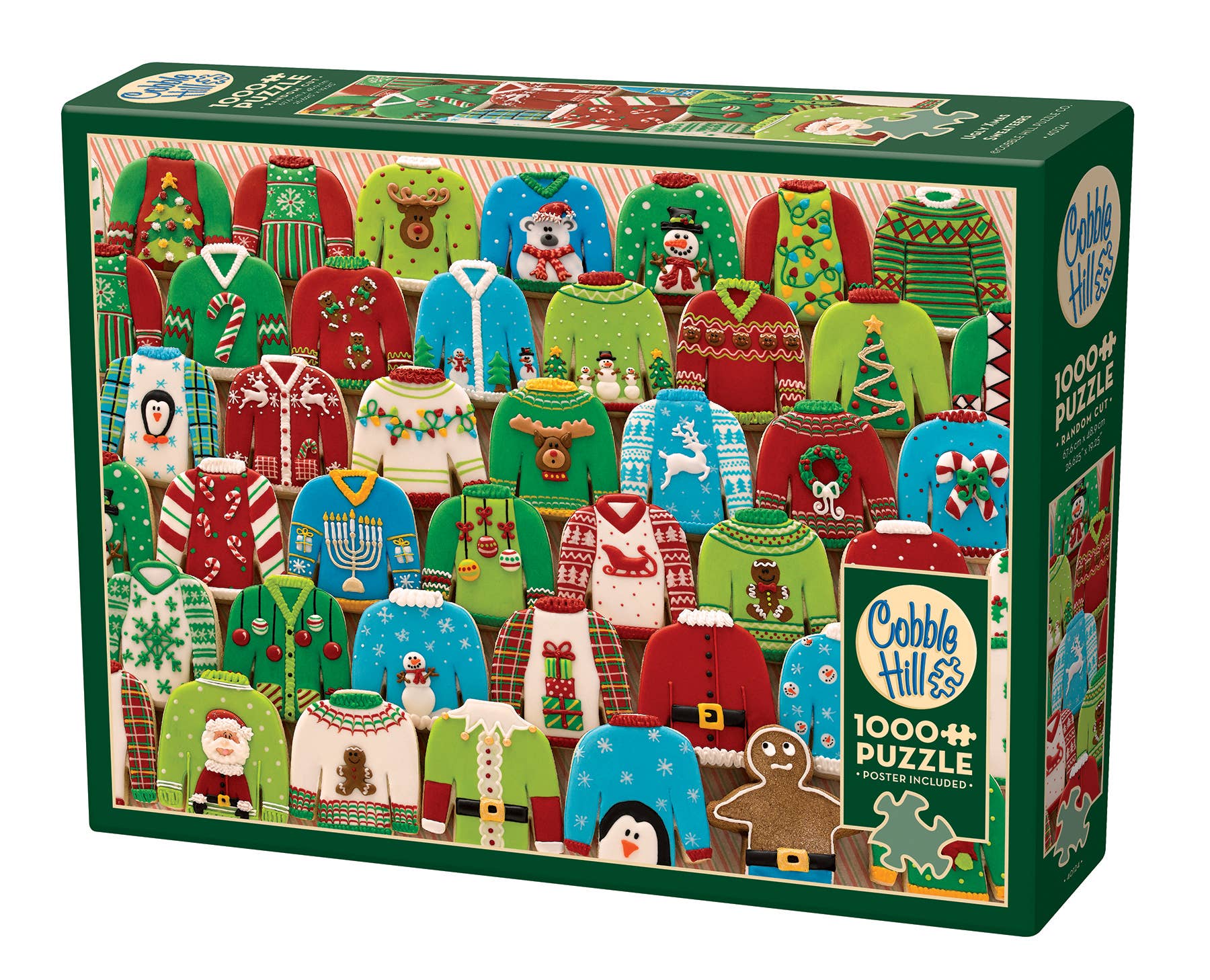 Outset Games and Cobble Hill Puzzles - Ugly Xmas Sweaters 1000pc puzzle