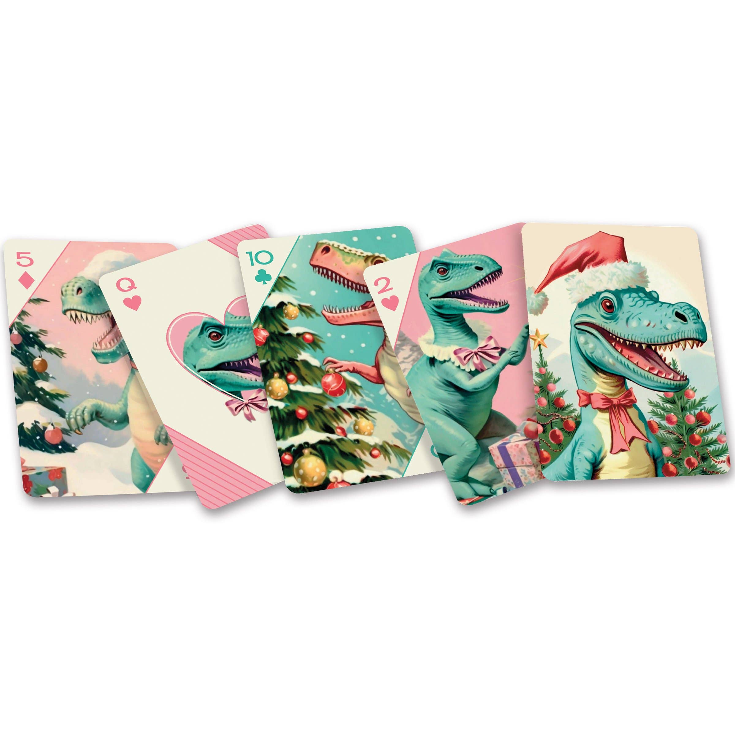 Primitives by Kathy - Dino Christmas Playing Cards